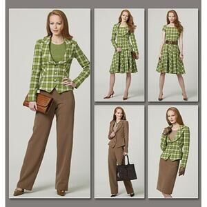 Sewing Pattern Vogue V8701 Miss's Jacket Dress Skirt And Pants Rare 14-16-18-20